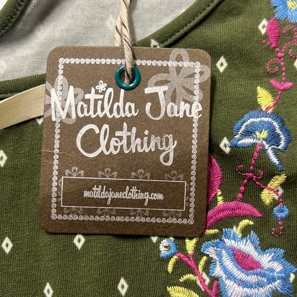 Matilda Jane Embroidered Peplum Blouse Green - Picture 6 of 9